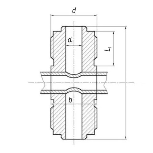 Двойной ответвительный штуцер 15x160 мм 556-35.1246 ГОСТ 5890-78