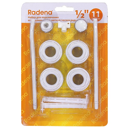 Набор для подключения радиатора Radena 1/2" 11 предметов