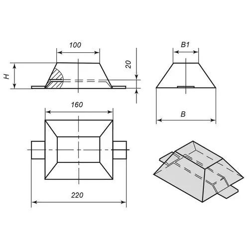 Протекторы П-КОЦ 160x160x100 мм ЦП2 ГОСТ 26251-84